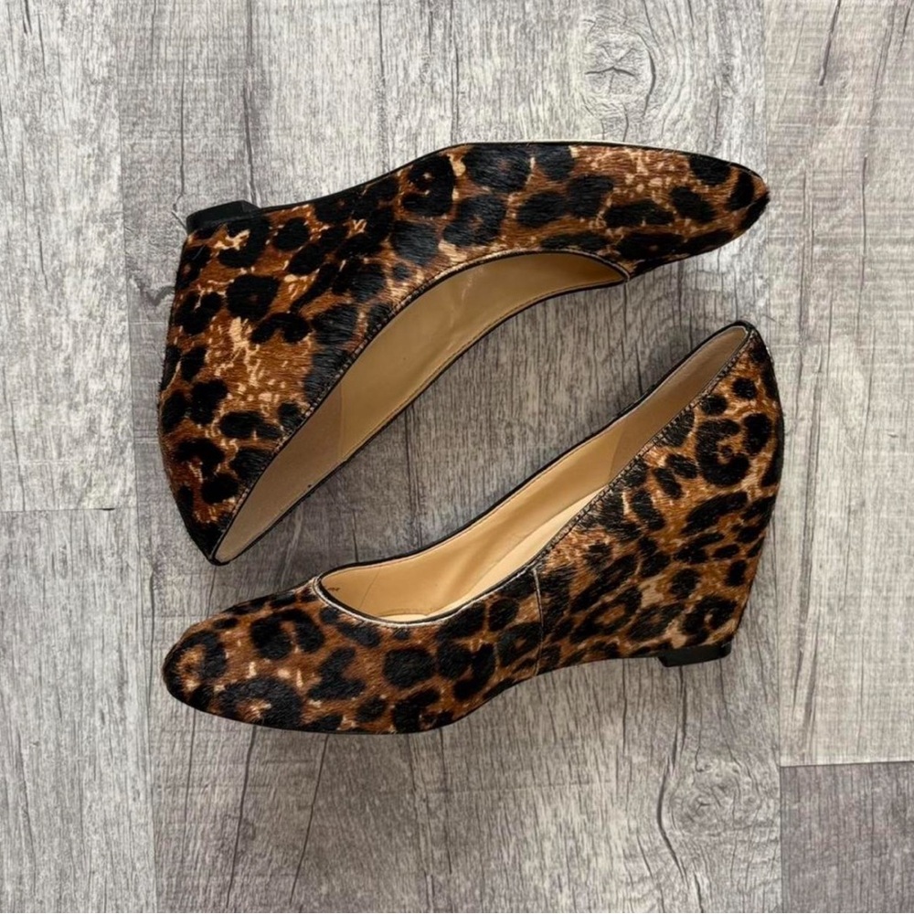 Leopard Print Women's Wedge Shoes